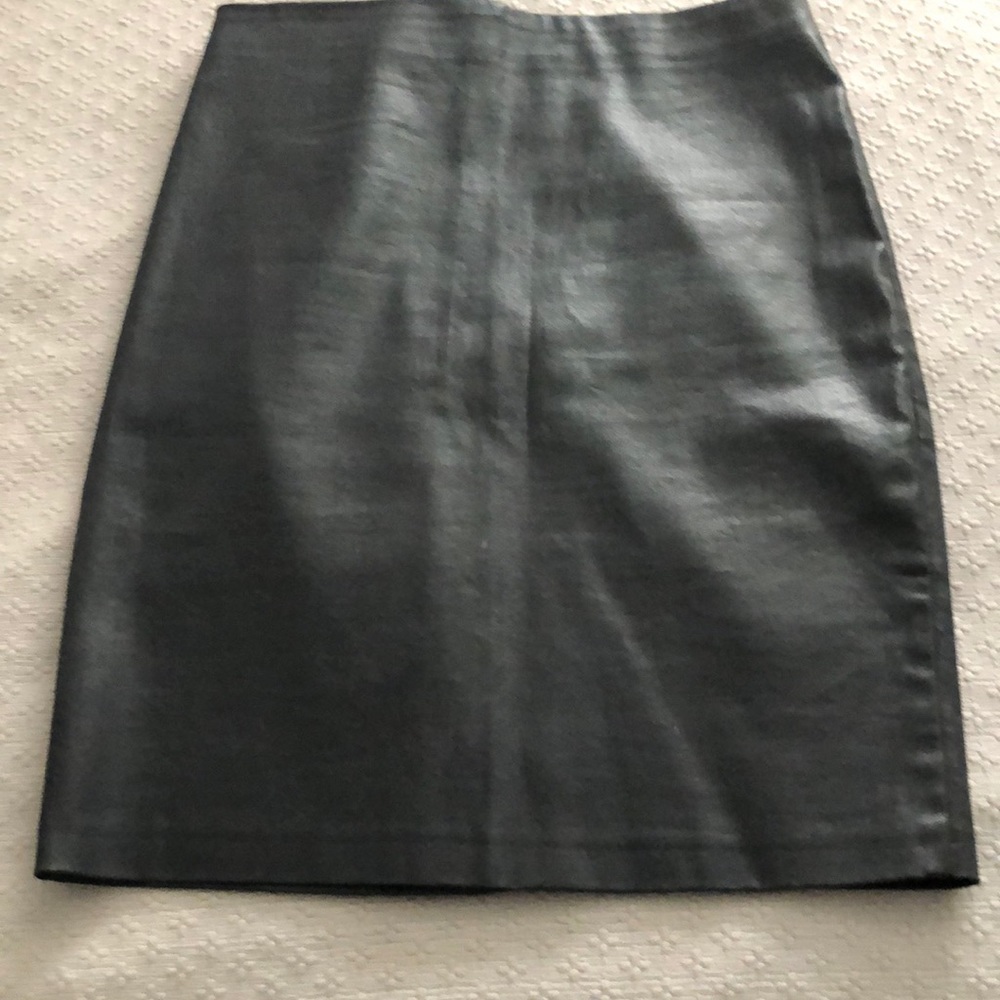 All Saints black distressed denim pencil skirt 10